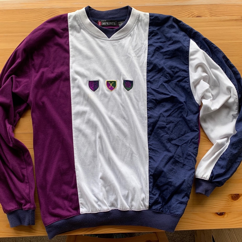 Vintage 90’s Color Block Sweatshirt  - Medium
